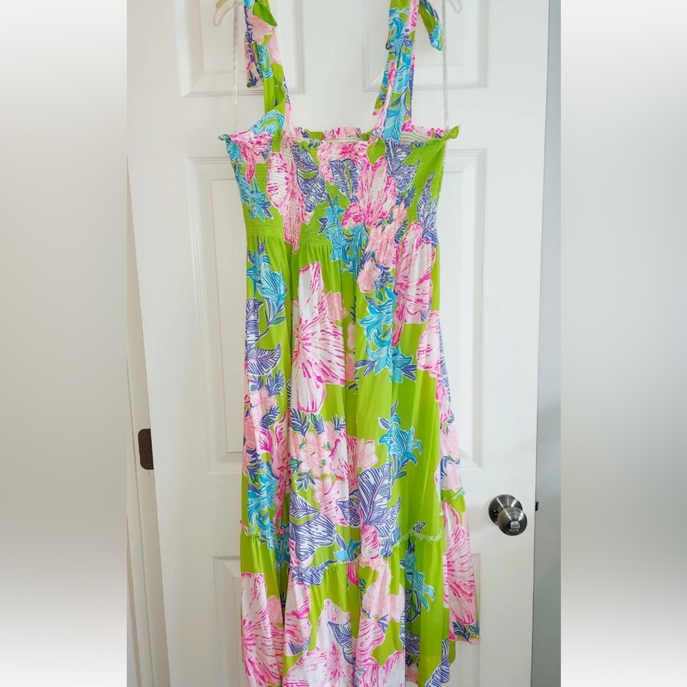Lilly Pulitzer Riviera Midi dress Matcha Green Boho Babe Medium